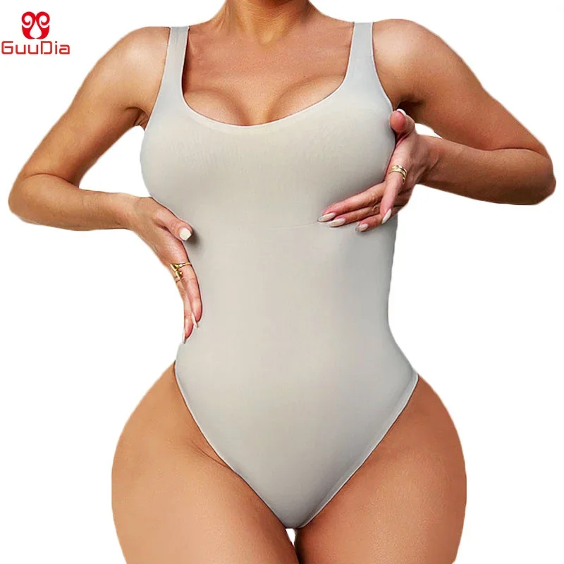 Shapewear Bodysuit Firm - GUUDIA Seksi Tanga Derin U Boyun