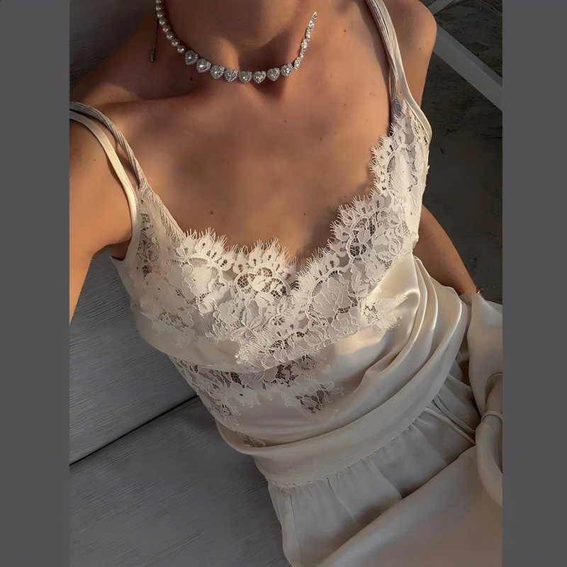 QICHE Kadın 2026SP Saten Dante - Cami Top Lace incelemesi ve fiyatı